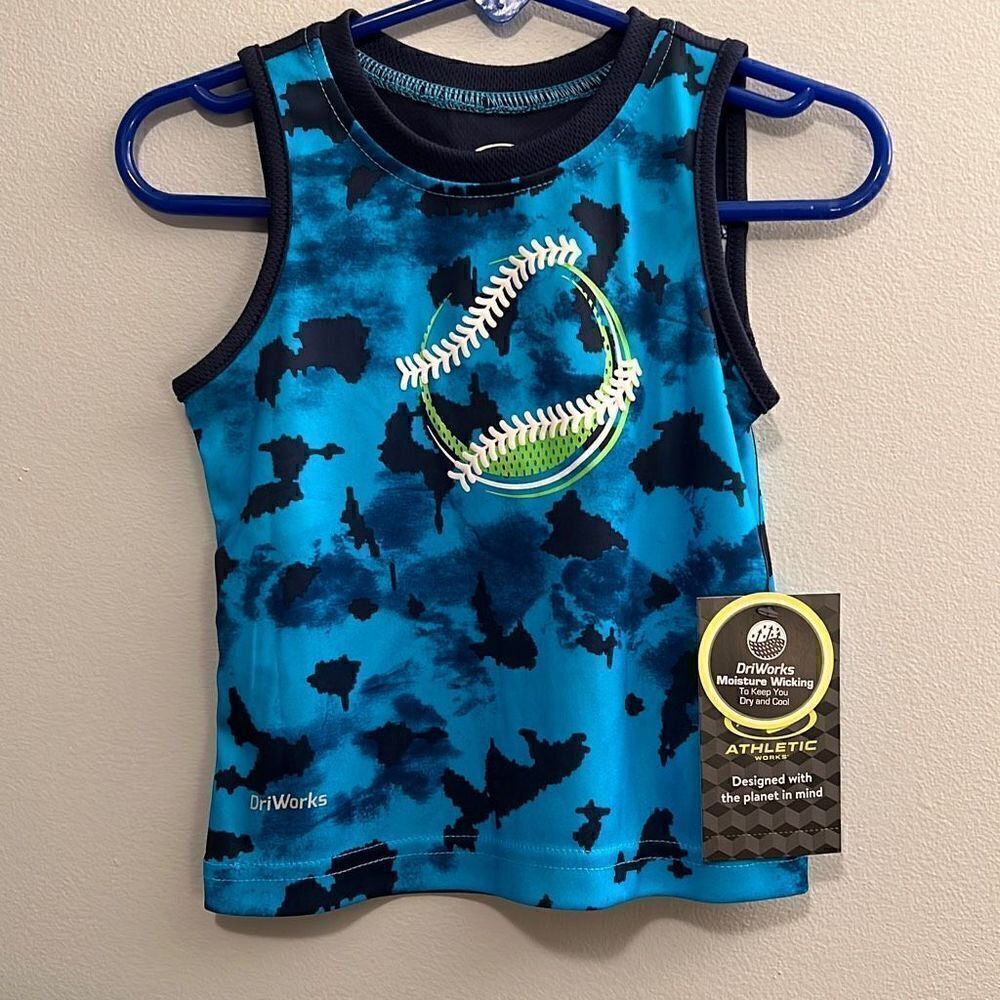 Athletic Works Kids Blue Summer Athletic Tank Top Size 12M NWT
